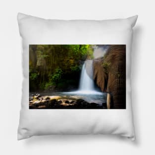 Elephant Spirit Waterfall Pillow