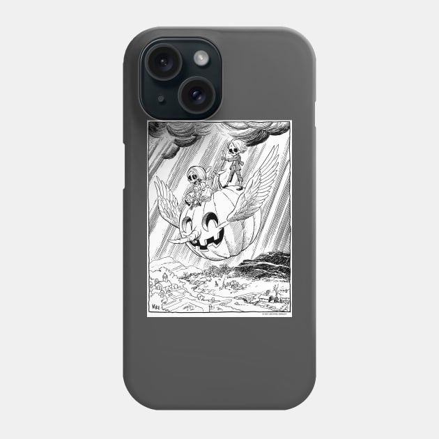 The Flying Pumpkin of Nooz Phone Case by drawmanley
