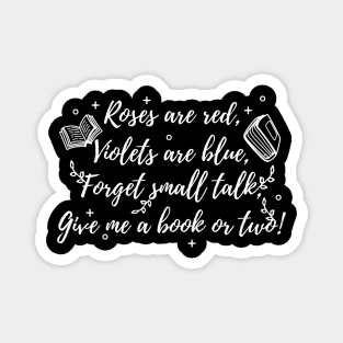 Funny Introverted Book Lover Poem Magnet