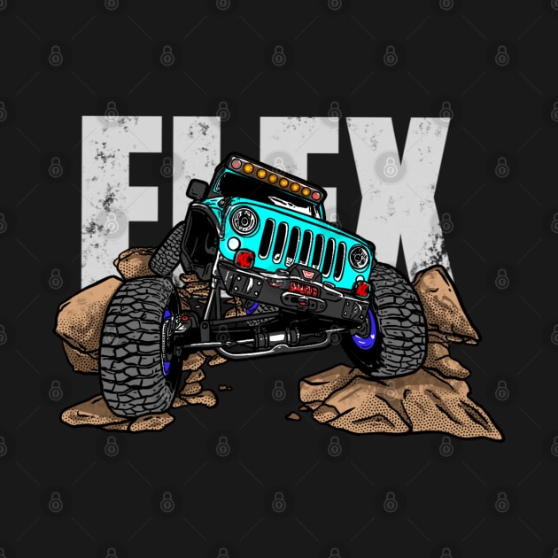 Jeep Flex Ocean Blue by 4x4 Sketch
