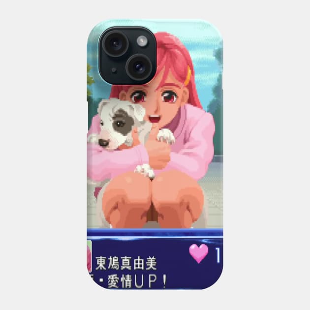 Vaporwave anime aesthetic video game pixel art girl Phone Case by KinseiNoHime