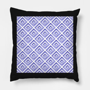 3d Periwinkle Geometric Pattern Pillow