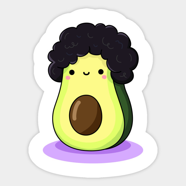 Cute Kawaii Avocado Afrocado Kawaii Avocado Sticker Teepublic