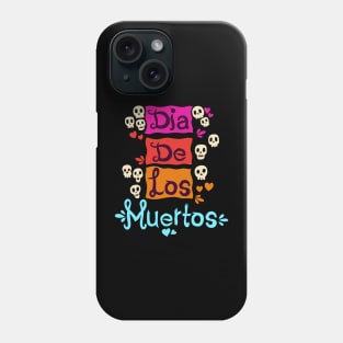 Cute Skulls- Dia De Los Muertos -Colorful Sugar Skull Phone Case