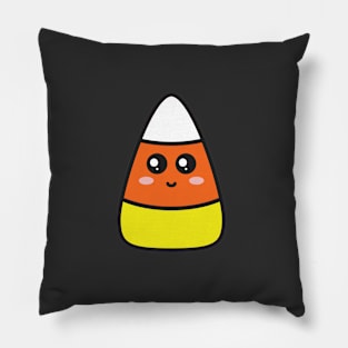 Cute Kawaii Cartoon Candy Corn | minimal flat Halloween illustration Pillow