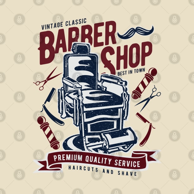 Vintage Barber Shop by TeeGo