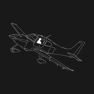 Cirrus SR22 Aircraft Illustration T-Shirt