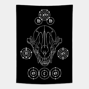 Apocalypse Coyote (black and white) Tapestry