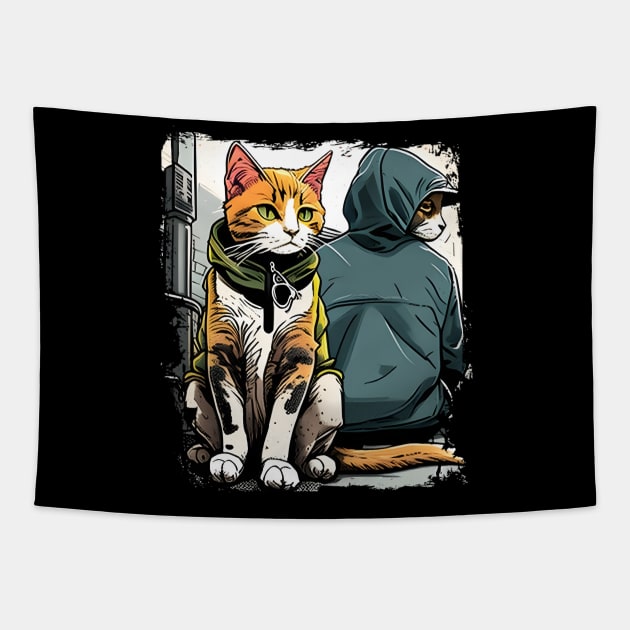 Support Your Local Street Cats Funny Gift Tapestry by WilliamHoraceBatezell