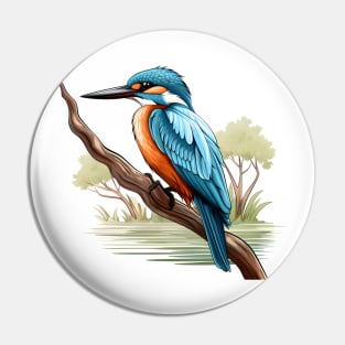 Kingfisher Pin