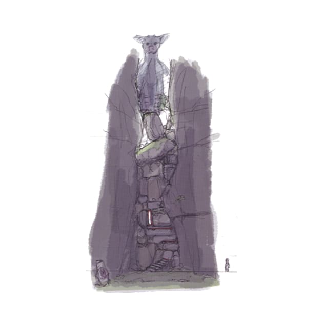 The Last Guardian - Climbing Trico Concept Art by Gekidami