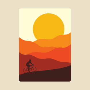 Into the Mountain Sunset. For the Hill Climber, the cyclist, the competitor. T-Shirt