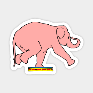 Big Pink Elephant, fairground show, Magnet