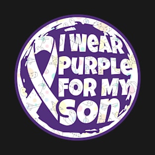 I Wear Purple For My Son Epilepsy Awareness T-Shirt