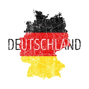 Germany Map and Flag Souvenir T-Shirt