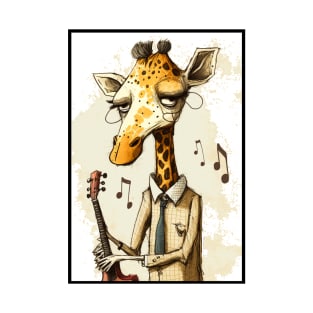 giraffe musician T-Shirt