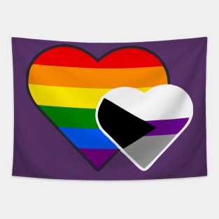 Demisexual Double Heart Tapestry