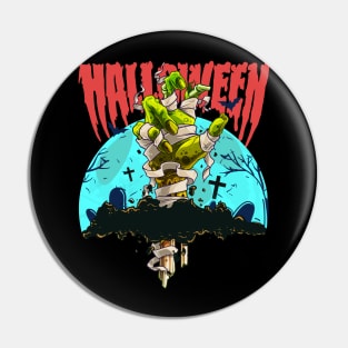 Zombie Greeting Pin