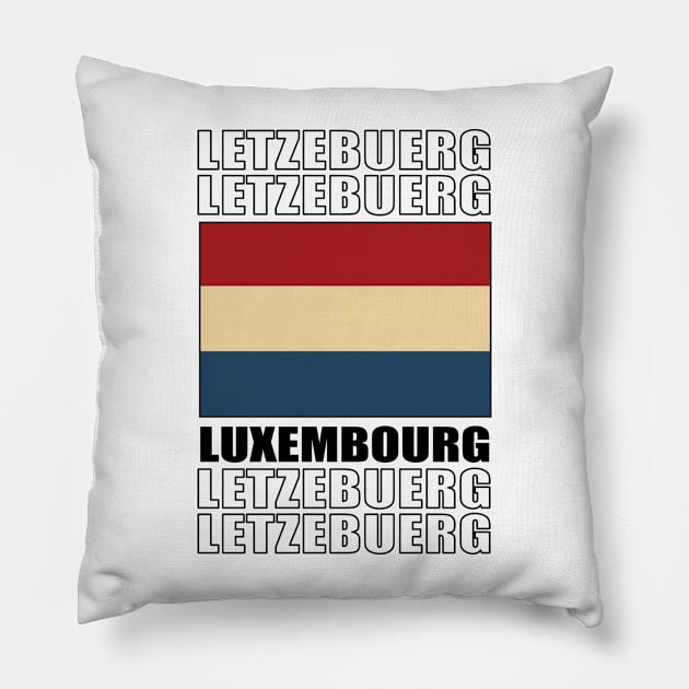 Flag of Luxembourg Pillow by KewaleeTee