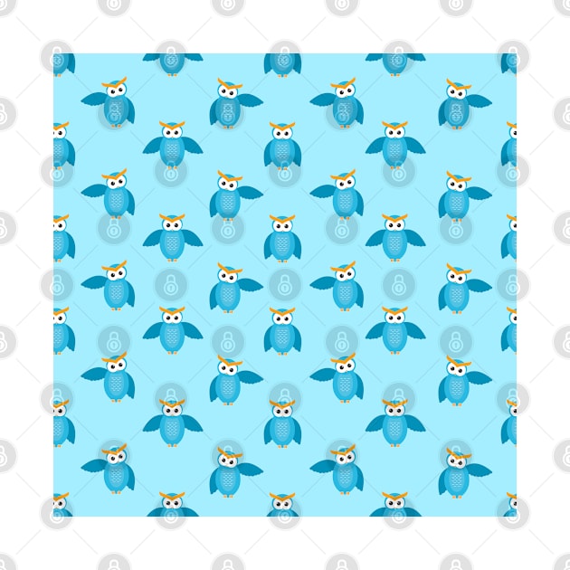 blue owl pattern by Applesix