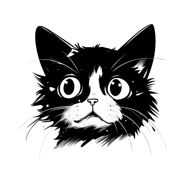 Tuxedo Cat Face by xuanxuanshop