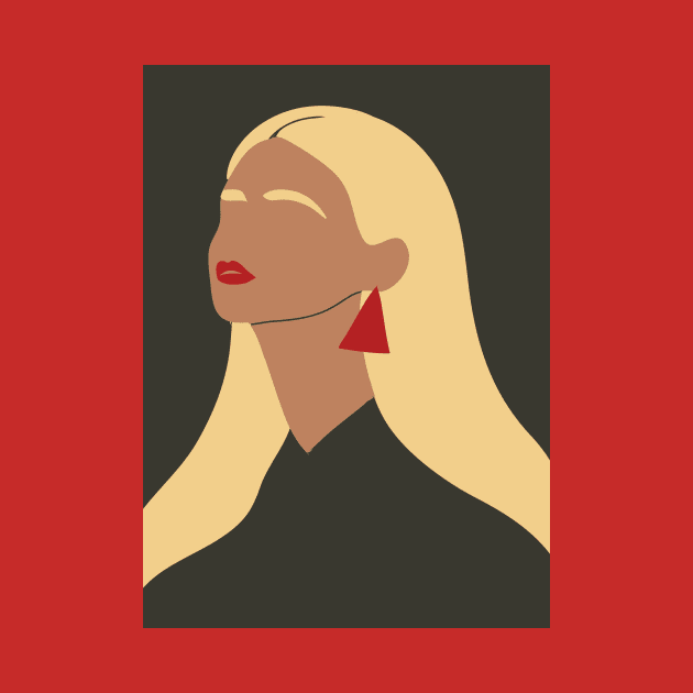 Minimalistic Woman Portrait by waltzart