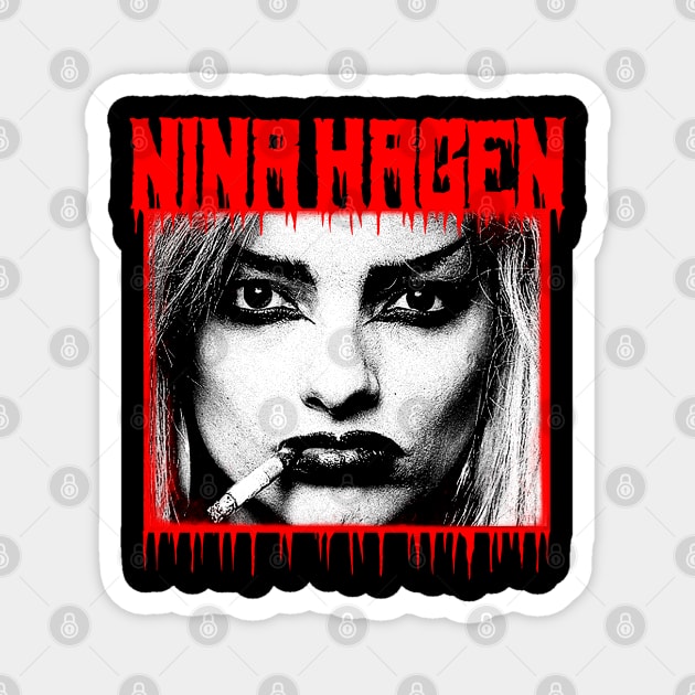 Nina Hagen Metal Style Magnet by theloudandnoisy