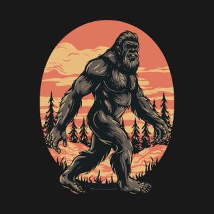 bigfoot  heart valentines day T-Shirt