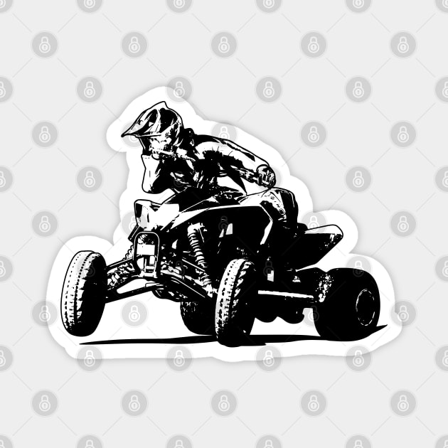 450 SX Quad Sketch Art Magnet by KAM Std