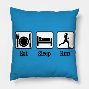 Eat Sleep Run Pillow