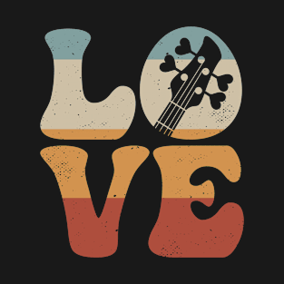 Bass Player Bassist Guitarist LOVE T-Shirt