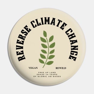 Reverse Climate Change for Light Tees Pin