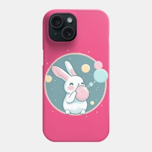 Cute Rabbit Bunny Blowing Bubble Gum Easter Day Phone Case