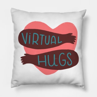 Virtual Hugs - Bright tattoos Pillow