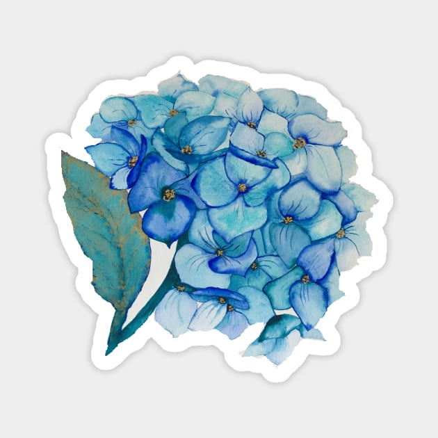 HydrangeaBlue Magnet by AsiolecArt