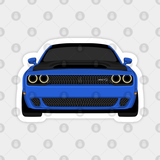 DODGE DEMON FRONT BLUE Magnet by VENZ0LIC