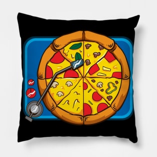 Vinyl Record Pizza Party Pillow