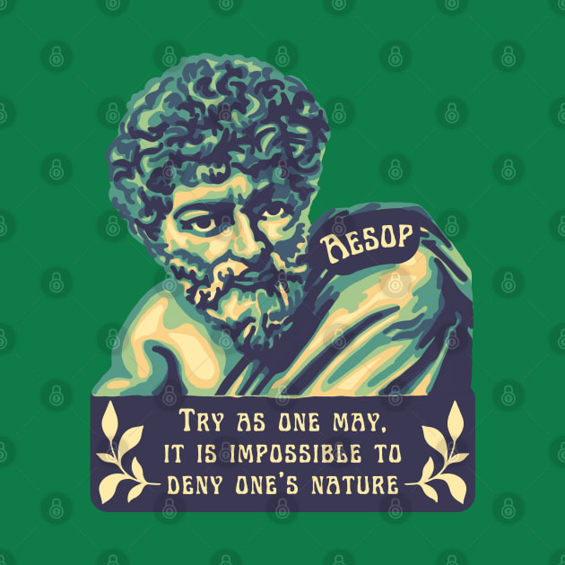 Aesop Portrait and Quote - Aesop - T-Shirt | TeePublic