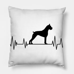 Boxer Heartbeat dog Heartbeat Boxer Silhouette Pillow