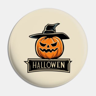 Halloween Vintage logo Pin