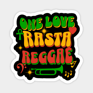 One Love Rasta Reggae Magnet