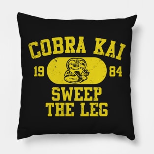 Cobra Kai Vintage Tee (Cobra) Pillow