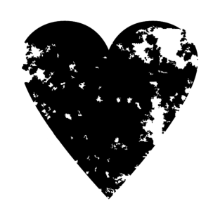 Black Imperfect Heart T-Shirt