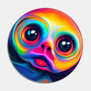 Psychedelic Alien is Mesmerized Pin