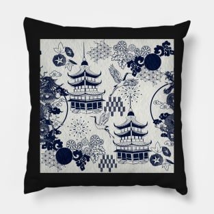 Japanese whimsical pattern Pillow