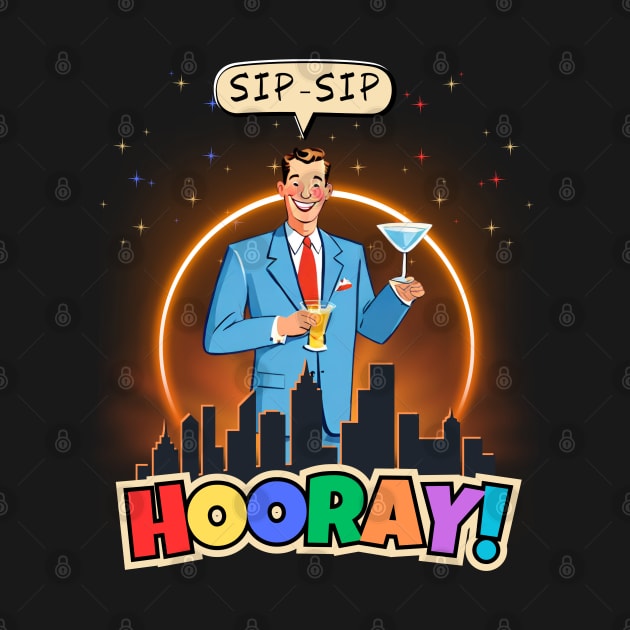 Sip-Sip Hooray! by Kenny The Bartender's Tee Emporium