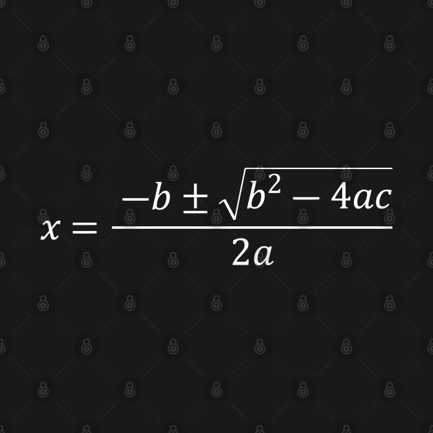 The Quadratic Formula (White) by inotyler