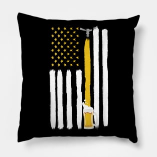 American Flag Craft Beer Brewery Oktoberfest Party Pillow