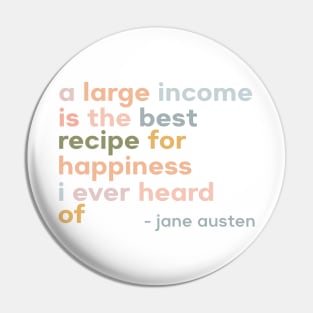 Rainbow Jane Austen Quote Lettering Pin