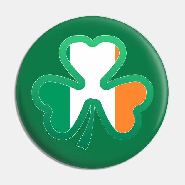 Irish Flag for st patricks day, Irish Shamrock Pin by Myteeshirts